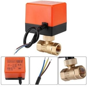 Resim Ankatek Dn15/dn20/dn25 Elektrik Motorlu Dişli Küresel Vana Pirinç Ac 220 V 2 Yollu 3-wire 1.6mpadn15 