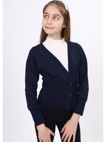 Resim Toontoy Kız Çocuk Okul Hırka Lacivert 
