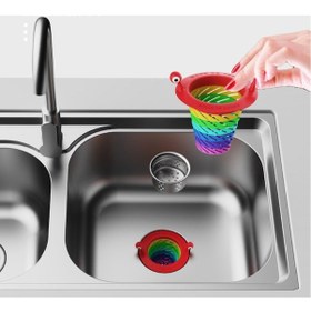 Resim Konyax Renkli 6 Kademeli Lavabo Süzgeci 