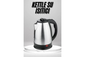 Resim TKÇ Su Isıtıcı 220 - 240 V Paslanmaz Çelik Kettle Uzun Ömürlü 2000 Watt 