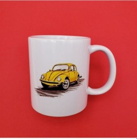 Resim Sarı Vosvos Tasarım Kupa Bardak 02-10mm 5yards 