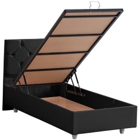 Resim Glamis İkili Set, Glamis Tek Kişilik Baza Başlık Seti Antrasit 90 x 200 