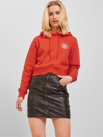 Resim Jjxx Kapüşonlu Rahat Kesim Turuncu Kadın Sweatshirt 12241834 001 