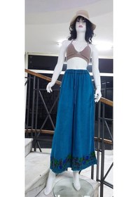 Resim Eren Style Otantik Nakış İşlemeli Harem Şalvar Lastikli Pantolon Turkuaz 