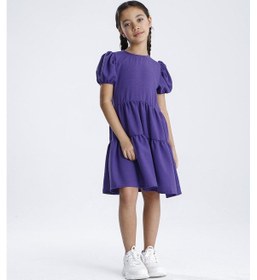 Resim Miababy Basic Düz Elbise Mor 