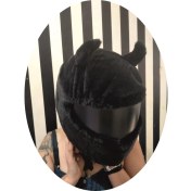 Resim Kaskmania Kask Peluşu Kılıfı Black Devıl 