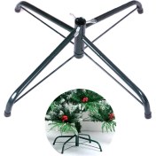 Resim Xcspace 30 cm Yılbaşı Ağacı Demir Tripod Metal Taban Braketi (Yurt Dışından) 