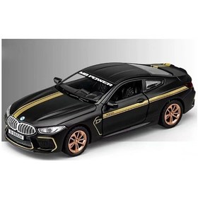 Resim Lichen 1:36 Bmw M8 Alaşım Araba Modeli Geri Çekme Sesi Ve Işık 