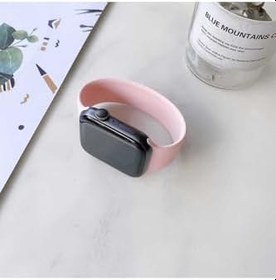 Resim PSR aksesuar Pembe KRD-31 Solo Loop Large Zore Kordon-Pembe Watch 44mm ile uyumlu 
