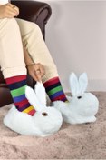Resim MODAONN Tavşan Figürlü Peluş Ev Pandufu Unisex 