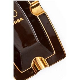 Resim Cohiba Kahverengi Gold Detaylı Seramik Küllük - Ckl0138 