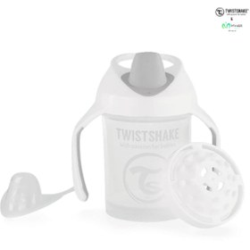 Resim Twistshake Beyaz Mini Alıştırma Bardağı (4+ Ay) (230 ml) 
