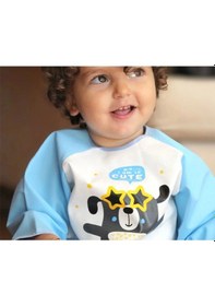 Resim Babyjem Poli Muşamba Kollu Mama Önlüğü Mavi Outlet 