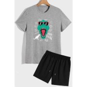 Resim Trendypassion Dinazor Baskılı Şort T-Shirt Eşofman Takımı 