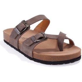 Resim Fly Soft S042031 Vizon Günlük Ortopedik Permak Arası Kadın Spor Terlik Vizon 