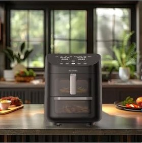 Resim Kumtel Xxl 11 Litre Çift Hazneli Fastfryer (Yağsız Fritöz Airfryer) Haf-11 