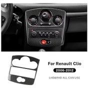 Resim Dashanshop Renault Clio 3 2006-2012 İçin Siyah Karbon Fiber Kontrol Paneli Yükseltme 