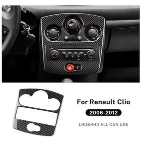 Resim Dashanshop Renault Clio 3 2006-2012 İçin Siyah Karbon Fiber Kontrol Paneli Yükseltme 