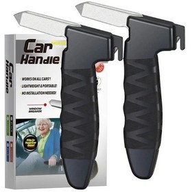 Resim Dashanshop Yaşlılar İçin Araç Kapı Tutamağı 2 Paket Siyah Araç Desteği Otomobil Bastonu 