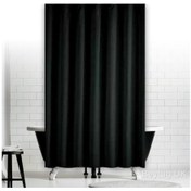 Resim Zethome Jackline Banyo Duş Perdesi 0010 Siyah Çift Kanat2X120X200 Siyah 