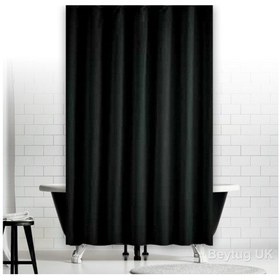 Resim Zethome Jackline Banyo Duş Perdesi 0010 Siyah Çift Kanat2X120X200 