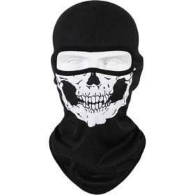 Resim Motosiklet Kurukafa Balaklava Skull Mask Rüzgar Geçirmez Motor Maske Soğuk Yüz Koruma Kar Maskesi 