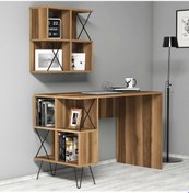 Resim Variant Variant Extra Duvar Raflı Çalışma Masası - Ceviz 