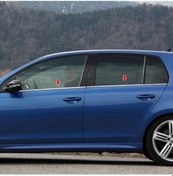 Resim Volkswagen Golf 6 Uyumlu 2009-2013 Krom Cam Çıtası 4 Parça Paslanmaz Çelik 