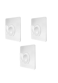 Resim Yapışkanlı Banyo Mutfak Eşya Havlu Vb Ürün Askılığı-al4835 3 Adet Şeffaf 