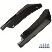 Resim Cloudstore 2 Adet Evrensel Araç Arka Tampon Spoileri Splitter Çizilme Koruyucu Siyah 