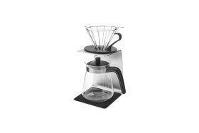 Resim Feyza Design Çift Cidarlı Borosilikat Cam Dripper ve Kahve Demleme Seti 600 ml 
