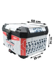 Resim GP KOMPOZİT DSN09 Universal 45 lt Desenli Alüminyum Motosiklet Çantası 