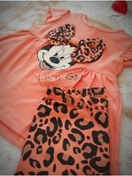 Resim Kız Bebek Disney Mickey & Minnie Bisiklet Yaka Pijama Takımı 