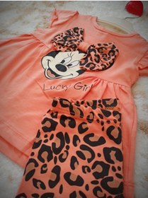 Resim Kız Bebek Disney Mickey & Minnie Bisiklet Yaka Pijama Takımı 