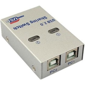 Resim Platoon Oem Usb 2.0 Yazıcı Için Anahtarlı 2 Port Sharing Switch 