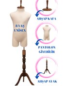 Resim Manken İstanbul 8 Yaş Pantolon Giyebilen Çocuk Terzi Mankeni Vitrin Mankeni (iğne Batmaz) 