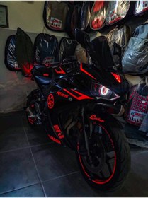 Resim Motiker Yamaha R25 Neon Turuncu Sticker Etiket Kaplama 