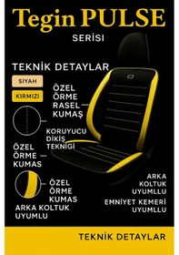 Resim Ford Mondeo 2000 2022 Pulse Serisi Raşel Siyah Kırmızı Koltuk Kıl 