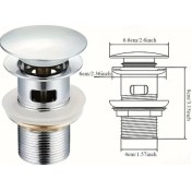 Resim Willowhaven Paslanmaz Çelik Açılır Banyo Lavabo Boşaltma Borusu Taşma Delikli Gümüş Tıkanmaz Sepet 