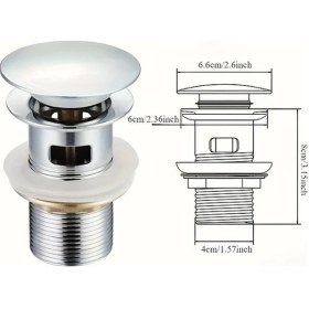 Resim Willowhaven Paslanmaz Çelik Açılır Banyo Lavabo Boşaltma Borusu Taşma Delikli Gümüş Tıkanmaz Sepet 