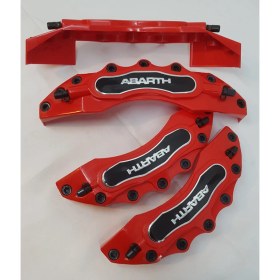 Resim Duru Doruk Kaliper Kapağı Abarth Kırmızı Renk 4lü Set Siyah Logo 