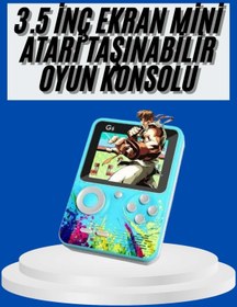 Resim ASTRALTECH Çocuklara Özel 4K HD Retro Oyun Konsol El Atari Taşınabilir 500 Oyunlu 
