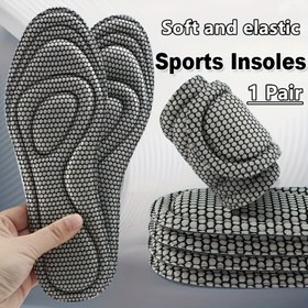 Resim 1 Çift Ayakkabı İçin 5D Hafıza Köpük Nefes Alabilir Tabanlıklar - Ergonomik Tasarım, Ter Emici File ve Şok Emilimi, Koşu ve Yürüyüş için Kişiselleştirilebilir Uyum, Erkekler & Kadınlar İçin Ayakkabı Tabanlıkları 