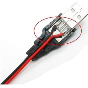 Resim Usb Krokodil Çevirici Kablo - 5v Kaynak Test Kablosu 60cm Max 