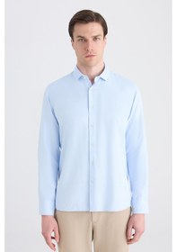 Resim Twn Slim Fit Mavi Armürlü Gömlek 5ef02gl11288m Çok Renkli 