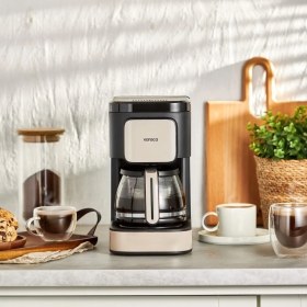 Resim Karaca Filtre Kahve ve Çay Demleme Makinesi Şık Tasarım Bej Just Coffee Aroma 2 In 1 