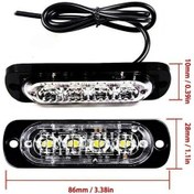 Resim 12w 4 Ledli Kırmızı Fonksiyonlu Çakar Led 