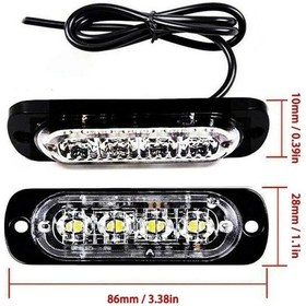 Resim 12w 4 Ledli Kırmızı Fonksiyonlu Çakar Led 