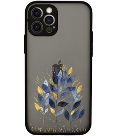 Resim mooodcase Iphone 12 Uyumlu Kamera Lens Korumalı Yaprak Desenli Telefon Kılıfı 