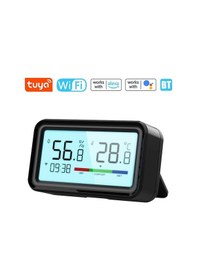 Resim Pazly Çift Modlu Akıllı Nem Sıcaklık Ölçer Wifi+bt Uzaktan Kontrol Google Asistan Uyumlu Lcd Ekran 